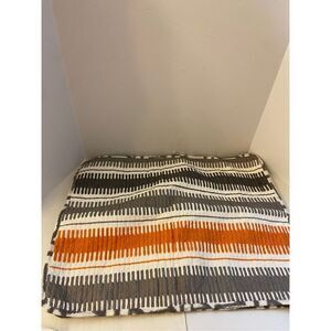 Mudhut pillow shams 20x26” nwot orange gray Stripes/Chevron